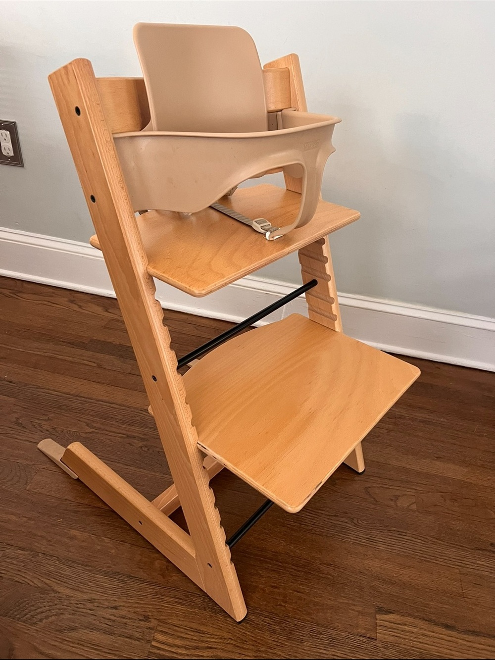 Beige Booster Seat Insert for Kids High Chair